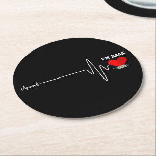 Posavasos Redondo De Papel Cirugía de circunvalación de corazón abierta Sobre