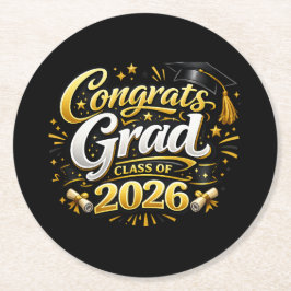 Posavasos Redondo De Papel Class of 2026