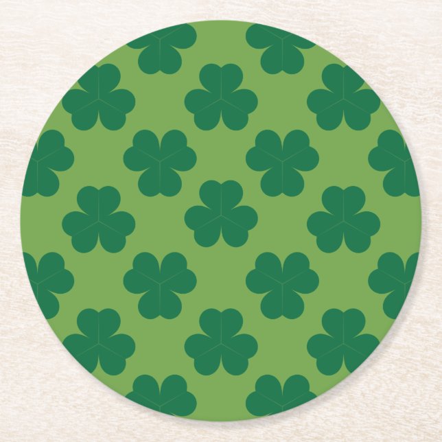 Posavasos Redondo De Papel Clover (Anverso)
