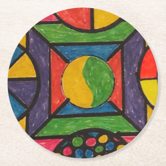 POSAVASOS REDONDO DE PAPEL COASTER DE PAPEL (Anverso)