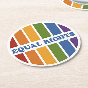 Posavasos Redondo De Papel Coasters de Equal Rights