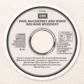 Posavasos Redondo De Papel Coasters - Red Rose