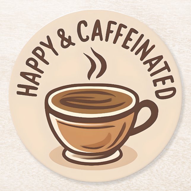 Posavasos Redondo De Papel Coffee Lover Club Coaster (Anverso)