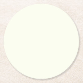Posavasos Redondo De Papel Color sólido marfil