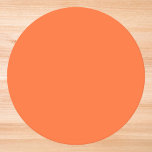 Posavasos Redondo De Papel Color sólido Naranja quemado<br><div class="desc">Color sólido Naranja quemado</div>
