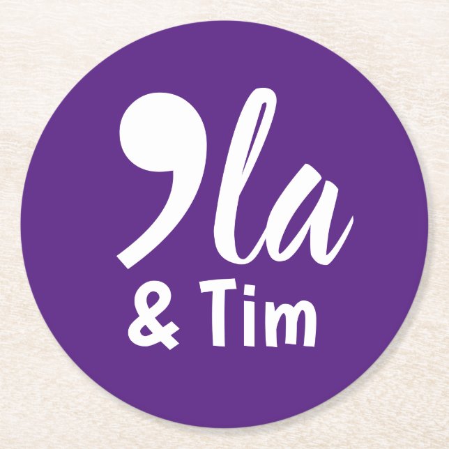 Posavasos Redondo De Papel Comma Kamala y Tim 2024 (Anverso)