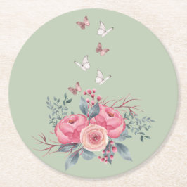 Posavasos Redondo De Papel Conjunto de escayas redondas de salchichas