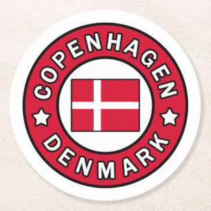 Posavasos Redondo De Papel Copenhague Dinamarca