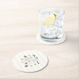 Posavasos Redondo De Papel Cosas favoritas dan Fiesta a Navidades de intercam