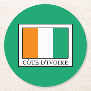 Posavasos Redondo De Papel Costa de Marfil