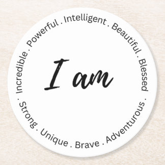 Posavasos Redondo De Papel costa inspiradora