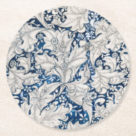 POSAVASOS REDONDO DE PAPEL COSTERA DE PAPEL: PATRÓN WILLIAM MORRIS WALLFLOWER