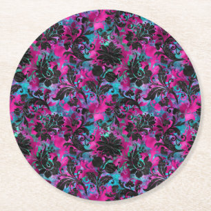 POSAVASOS REDONDO DE PAPEL COSTERA TROPICAL LUXE BRILLANTE