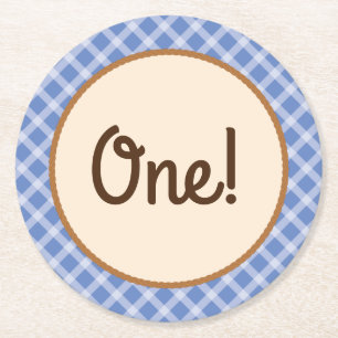 Posavasos Redondo De Papel Cowboy Baby Shower