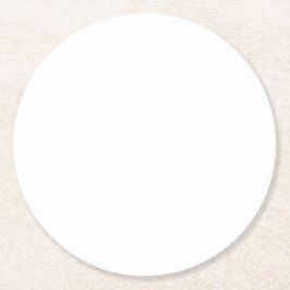 Posavasos Redondo De Papel Craft blanco