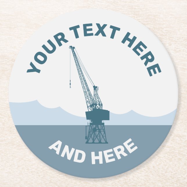 Posavasos Redondo De Papel Crane del patio (Anverso)