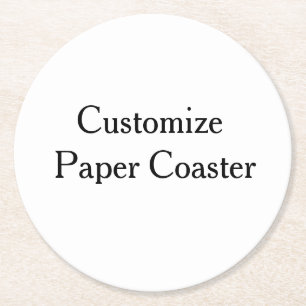 Posavasos Redondo De Papel crea tu propio redondo simple personalizado