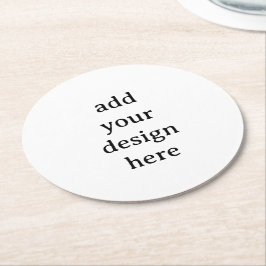 Posavasos Redondo De Papel Crea tu propio simple personalizado