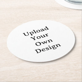 Posavasos Redondo De Papel Crea tu propio simple personalizado