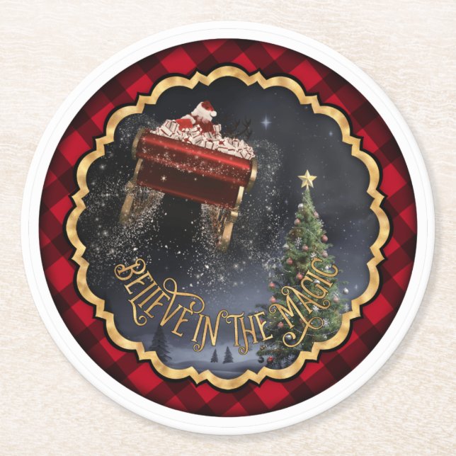 Posavasos Redondo De Papel Creer en la magia (Anverso)