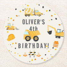 Cumpleaños de Camiones de Construcción