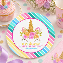 Cumpleaños de Unicornio Fiesta de 1er Cumpleaños