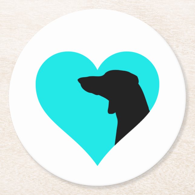 Posavasos Redondo De Papel Dachshund (Anverso)