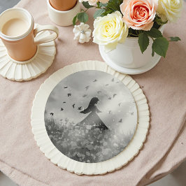 Posavasos Redondo De Papel Dancing with birds