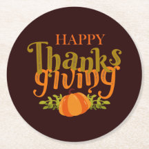 Dark Brown Cae Feliz Día de Acción de Gracias Cala