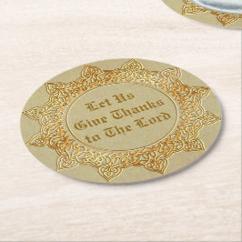 Posavasos Redondo De Papel Demos Gracias Al Señor -