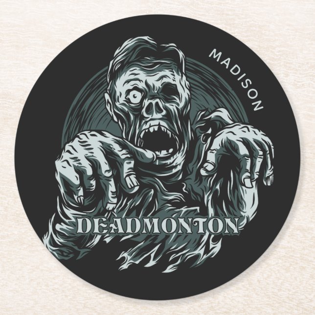 Posavasos Redondo De Papel Denominación personalizada Catastro de papel DEADM (Anverso)