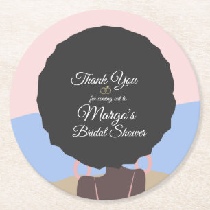 Posavasos Redondo De Papel Despedida de soltera en la playa Reunión de desvel