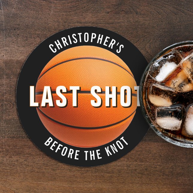 Posavasos Redondo De Papel Despedida de Soltero de Baloncesto Último Disparo  (Subido por el creador)