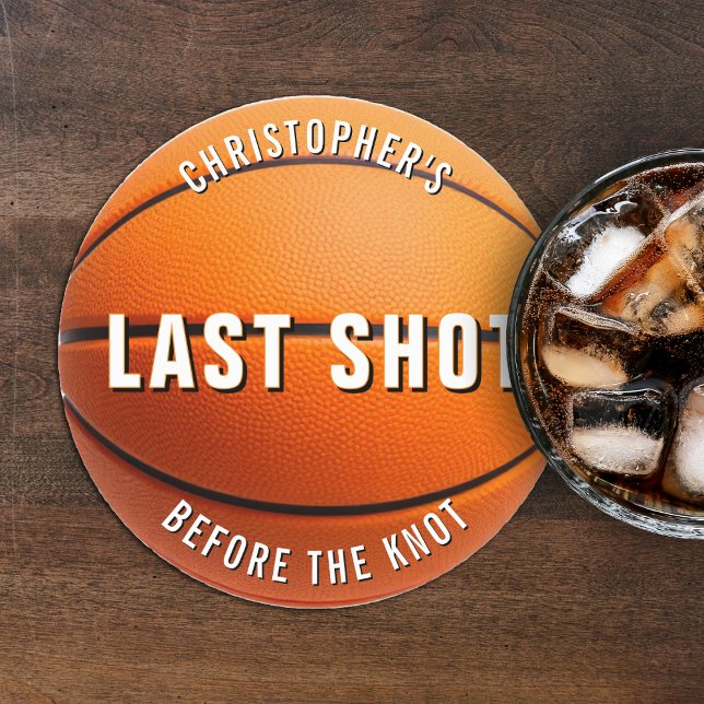 Posavasos Redondo De Papel Despedida de soltero de baloncesto último disparo  (Subido por el creador)