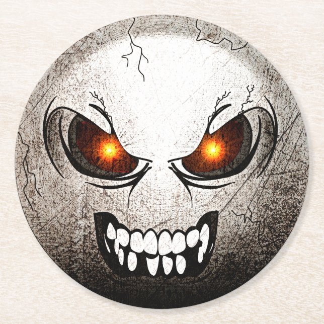 Posavasos Redondo De Papel Dessous-de-verre Rond En Papier Angermoji Rétro (Anverso)