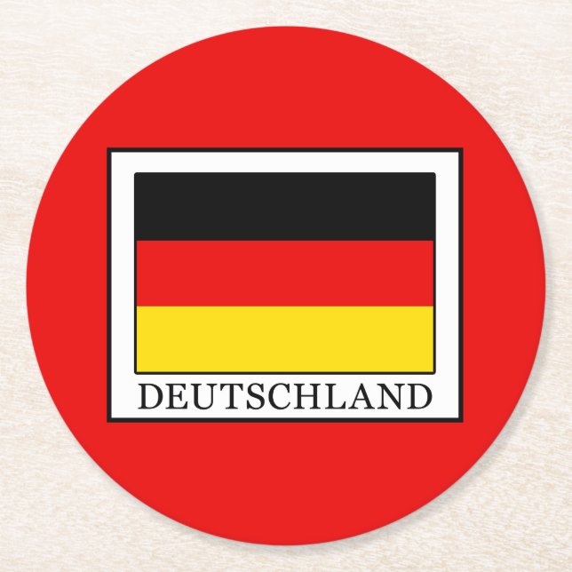 Posavasos Redondo De Papel Deutschland (Anverso)