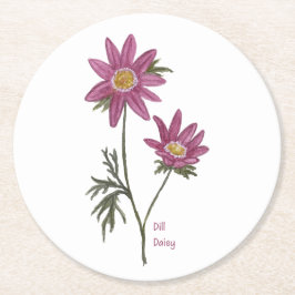 Posavasos Redondo De Papel Dill Daisy Coaster