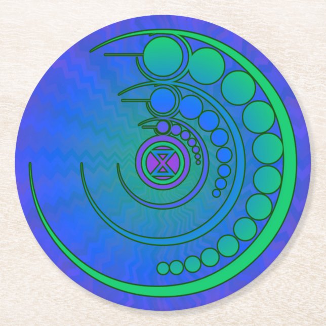 Posavasos Redondo De Papel Dimension ZYX Coaster (Anverso)