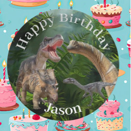 Posavasos Redondo De Papel Dinosaurios Jurásico Mundial