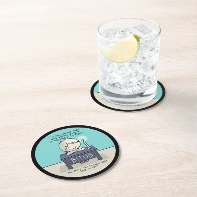 Posavasos Redondo De Papel Dios enciende nuestra luz (In situ)