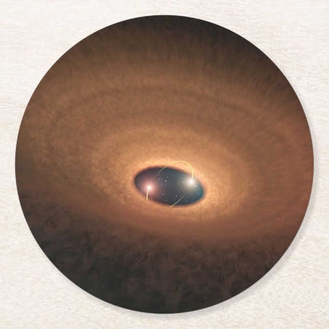 Posavasos Redondo De Papel Disco De Dusty Material Leftover De Star Formation (Anverso)