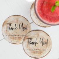 Disco Rústico de Madera Personalizado Gracias Boda