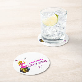 Posavasos Redondo De Papel Discoteca retro Bachelorette
