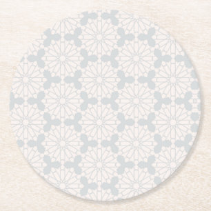 Posavasos Redondo De Papel Diseño de arte islámico elegante
