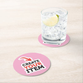 Posavasos Redondo De Papel DISEÑO-PERSONALIZADO Subir diseño personalizado De