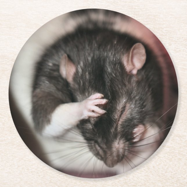 Posavasos Redondo De Papel ¡Dolor de cabeza! (Anverso)