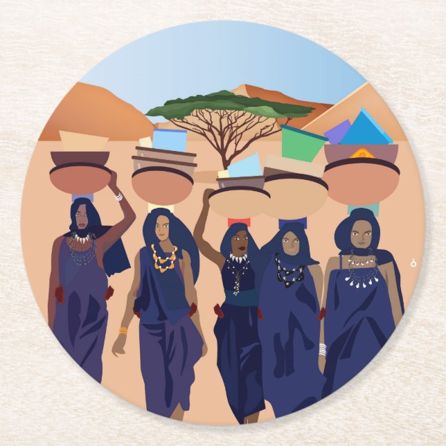 Posavasos Redondo De Papel Dónde están los bebés (Anverso)