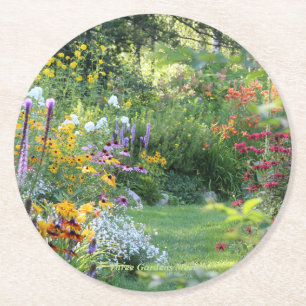 Posavasos Redondo De Papel Donde tres jardines se encuentran, disponible