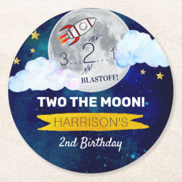 Posavasos Redondo De Papel Dos El Segundo Cumpleaños De La Luna