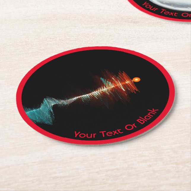 Posavasos Redondo De Papel Dualidad de onda de partículas (En perspectiva)